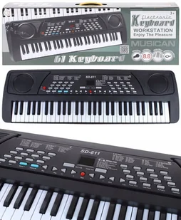 ORGANKI ORGANY KEYBOARD PIANINKO MIKROFON 61 KLAWISZY - Instrumenty muzyczne dla dzieci - miniaturka - grafika 1