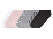 Skarpetki dla dzieci - pepperts!® Skarpetki stopki dziecięce z biobawełną, 10 par (różowy/szary/biały/czarny, 39-42) - miniaturka - grafika 1