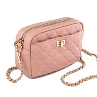 Torebki damskie - Alessio TOREBKA Damska PIKOWANA CROSSBODY na ramię łańcuszek QUILTED - miniaturka - grafika 1