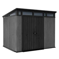 Altany ogrodowe - Keter domek narzędziowy penthouse 9x7 signature collection grey&brown : kolor - grey BK-014930 - miniaturka - grafika 1