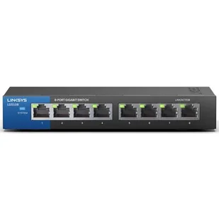 Linksys LGS108-EU-RTL Unmanaged Gigabit Switch 8-Port  Retail Pack LGS108-EU-RTL - Switche - miniaturka - grafika 1