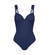 Stroje kąpielowe - Triumph Damski kostium kąpielowy Summer Glow OWP sd, True Navy, 40E, Granatowy (True Navy), 40 - miniaturka - grafika 1