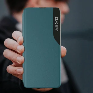 Eco Leather View Case elegancki futerał etui z klapką i funkcją podstawki Samsung Galaxy S21+ 5G (S21 Plus 5G) pomarańczowy - Etui i futerały do telefonów - miniaturka - grafika 11