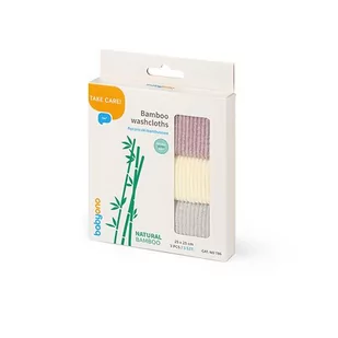 BABYONO Ręczniki bambusowe Natural Bamboo (fioletowy, biały, szary), 3 szt. - !!! 24h WYSYŁKA !!! - Koce i narzuty dla dzieci - miniaturka - grafika 1