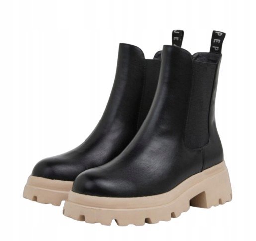 Pepe Jeans Lol Chelsea Damskie Buty Czarne Sztyblety Za Kostkę 38 Awe