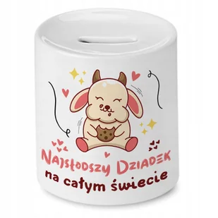 Skarbonka Dla Dziadka na Urodziny Imieniny Prezent z Nadrukiem ze Zdjęciem + Opakowanie na prezent (wzór 01) - Skarbonki - miniaturka - grafika 1