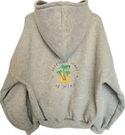 Bluzy damskie - Bluza z tropikalnym haftowanym motywem - miniaturka - grafika 1