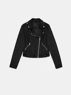 Kurtki damskie - Mohito - Czarna kurtka ramoneska - czarny - miniaturka - grafika 1