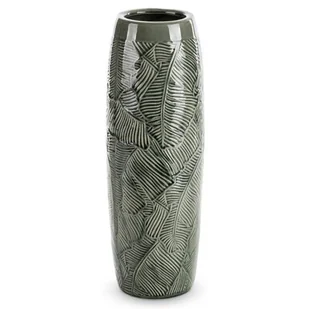 Wazon EUROFIRANY Dara 01 14 x 40 cm Turkusowo-zielony - Wazony i flakony - miniaturka - grafika 1