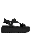 Sandały damskie - Guess Sandały FLJFTT FAL03 Czarny - miniaturka - grafika 1