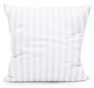 Pościel - Poszewka adamaszkowa 40x40 Tivoli biała paski 1 cm na zakład 20cm 140 g/m2 satynowo atłasowa bawełniana - miniaturka - grafika 1