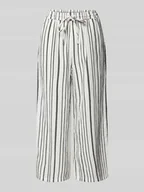 Spodnie damskie - Spodnie materiałowe z fakturowanym wzorem model ‘THYRA’ - miniaturka - grafika 1