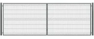 Bramy garażowe - Zestaw Brama ogrodzeniowa panelowa dwuskrzydłowa antracyt, 150x400 cm, kompletna - miniaturka - grafika 1