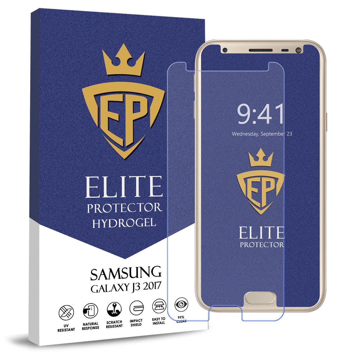 FOLIA 5D CAŁY EKRAN NA TELEFON DO SAMSUNG GALAXY J3 2017 HYDROŻELOWA