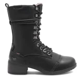 Botki damskie - Botki Mustang 1402-501 Czarny - miniaturka - grafika 1