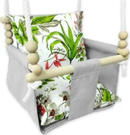 Place zabaw - Huśtawka Elior Drewniana huśtawka dla dziecka liście - Beti - miniaturka - grafika 1