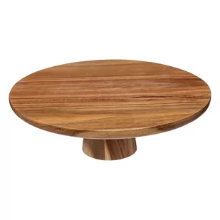 Drewniana patera na tort, akacja, Ø 28 cm - Tace i patery - miniaturka - grafika 1