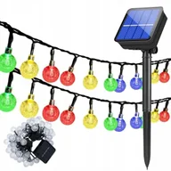 Lampy ogrodowe - LAMPA SOLARNA OGRODOWA GIRLANDA ŁAŃCUCH SOLARNY 4,9M 40LED MULTIKOLOR - miniaturka - grafika 1