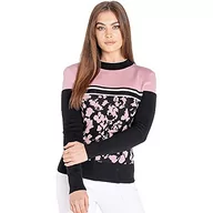 Swetry damskie - Dare2b damski sweter Fate, puder różowy kwiatowy/czarny, 6 - miniaturka - grafika 1