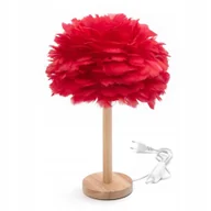Lampy stojące - Lampka nocna z piórami Art Deco elegancka lampa stołowa glamour pióra LED - miniaturka - grafika 1