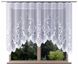 FIRANKA GOTOWA ŻAKARDOWA 120x220 JUSTI FIRANA ŁUK - Firany - miniaturka - grafika 1