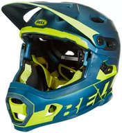 Kaski rowerowe - Bell Super DH MIPS Kask rowerowy, matte/gloss blue/hi-viz L 58-62cm 2020 Kaski Fullface i Downhill 210178-051 - miniaturka - grafika 1