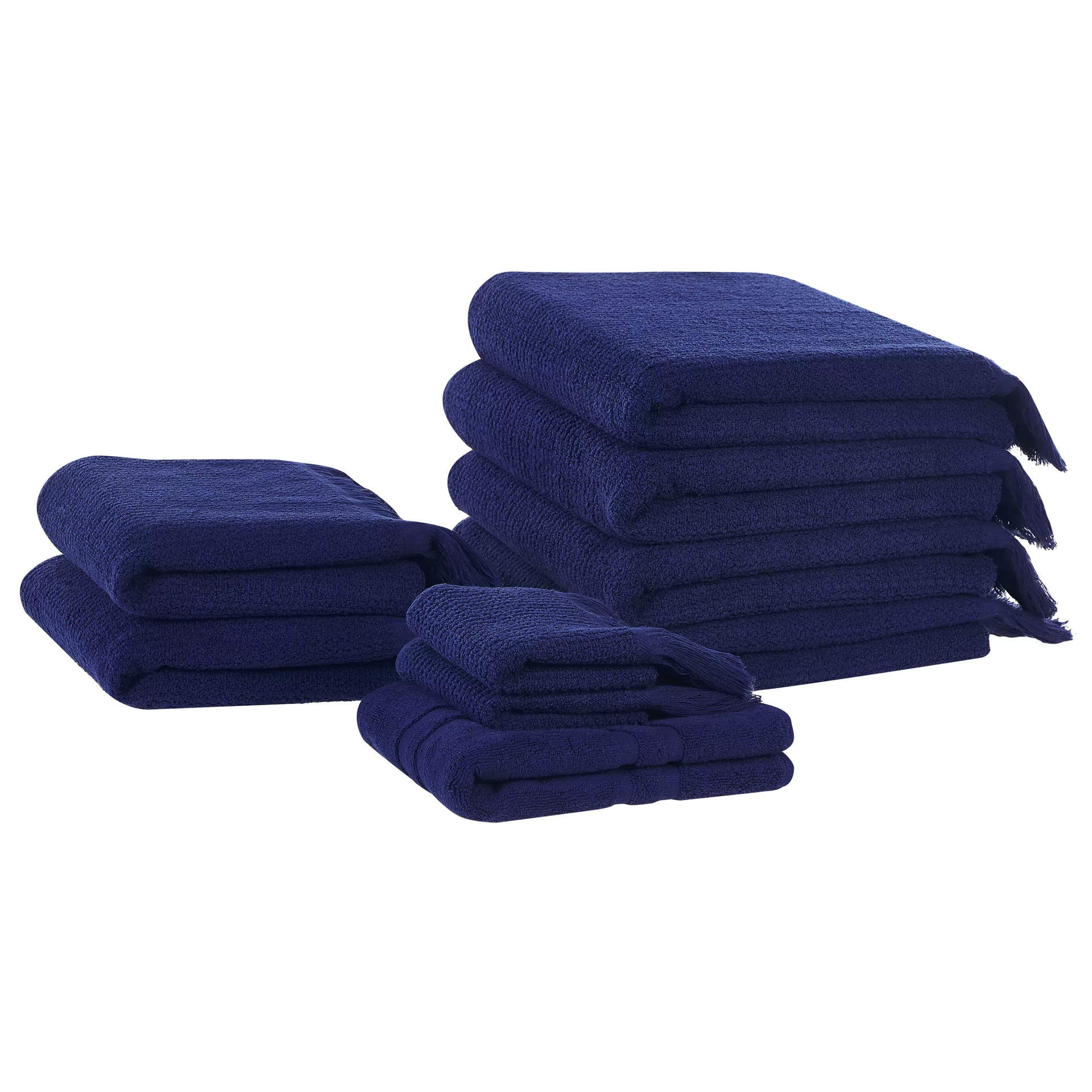 Komplet 9 ręczników bawełnianych frotte niebieski ATIU Lumarko