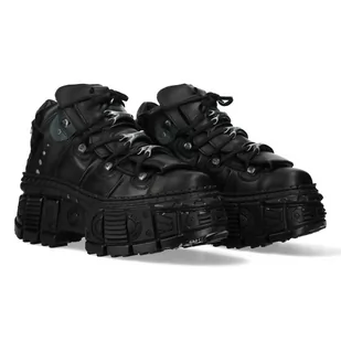 buty NEW ROCK CRUST NEGRO, TANK CASCO NEGRO sin herrajes [M-WALL106-S12]-36 - Półbuty męskie - miniaturka - grafika 1