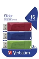 Pendrive - Verbatim 16GB Store 'n' Go Slider USB 2.0 (3-pack) - miniaturka - grafika 1