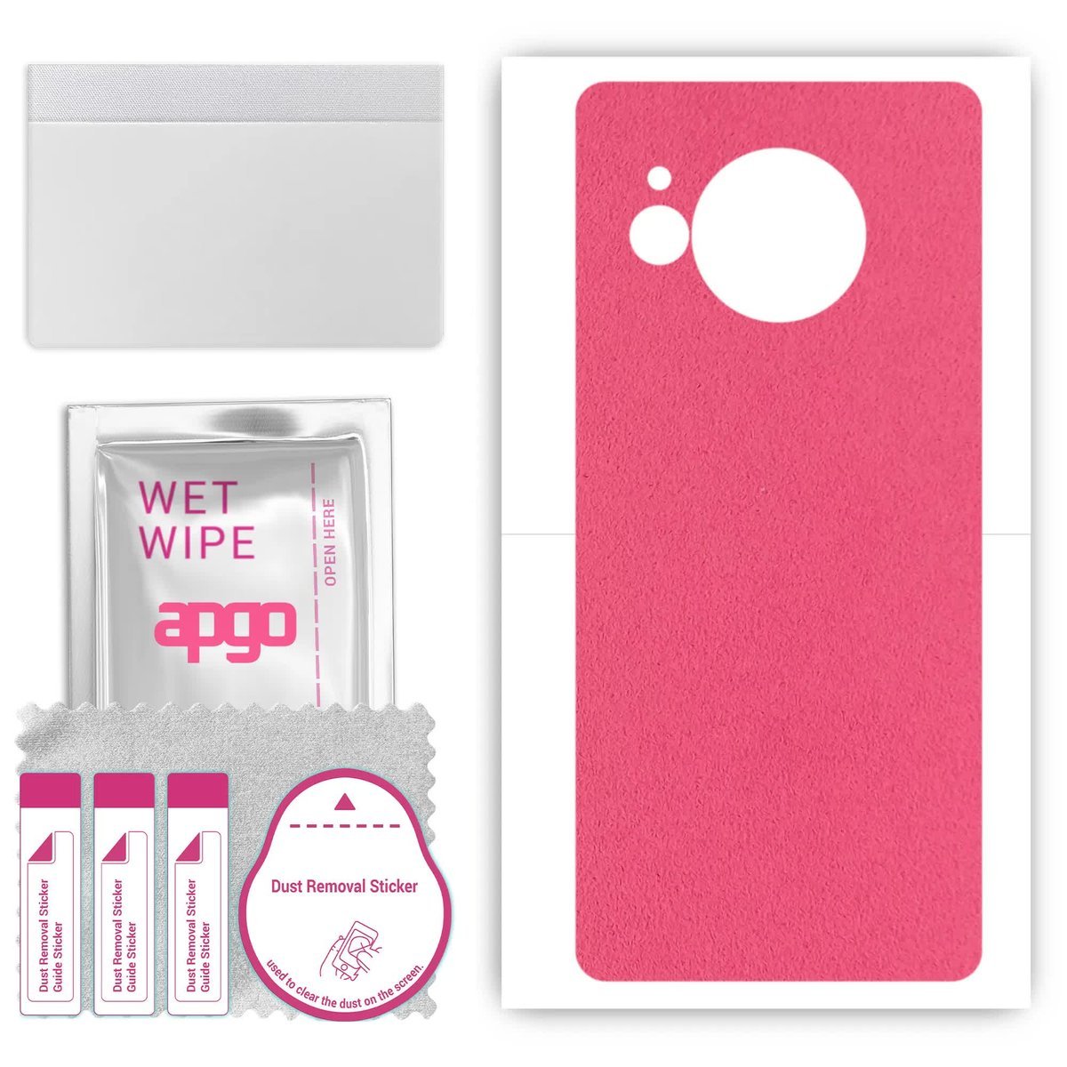 Folia naklejka skórka strukturalna na TYŁ Zamsz do Sharp Aquos R8s - Zamsz Różowy - apgo SKINS