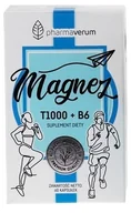 Witaminy i minerały - Pharmaverum magnez T1000 + B6 60 kapsułek - miniaturka - grafika 1