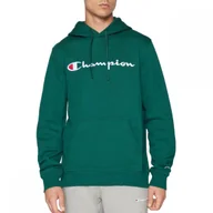 Bluzy męskie - Champion bluza męska z kapturem Hooded Sweatshirt 220253.GS502 XL zielony - miniaturka - grafika 1