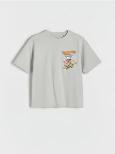 Reserved - T-shirt Hot Wheels - jasnoszary - Koszulki dla chłopców - miniaturka - grafika 1