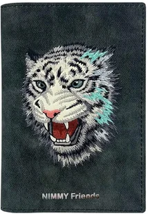 Etui na paszport Nimmy portfel Raptor Tiger ciemno szary - Etui na dokumenty i karty - miniaturka - grafika 1