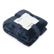 Koce - HOMLA KOC B2ROTE granatowy 150x200 cm - miniaturka - grafika 1