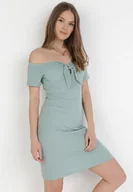 Sukienki - Miętowa Sukienka Bolimei - Born2be - miniaturka - grafika 1