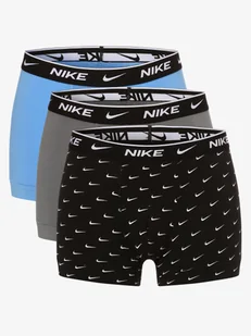 Nike Obcisłe bokserki pakowane po 3 szt. Mężczyźni Bawełna niebieski|szary|czarny|wielokolorowy jednolity, S - Majtki męskie - miniaturka - grafika 1
