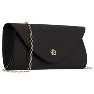 Torebki damskie - Kopertówka damska wykonana z tkaniny syntetycznej w czarnym kolorze - Rovicky - miniaturka - grafika 1