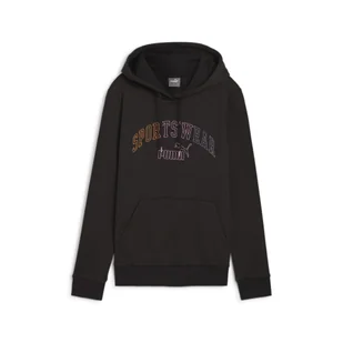 Damska bluza z kapturem ESS+ LOGO LAB PUMA Black - Bluzy sportowe damskie - miniaturka - grafika 1