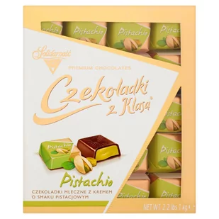 Solidarność - Czekoladki mleczne z alkoholizowanym kremem o smaku pistacjowym - Bombonierki i czekoladki - miniaturka - grafika 1
