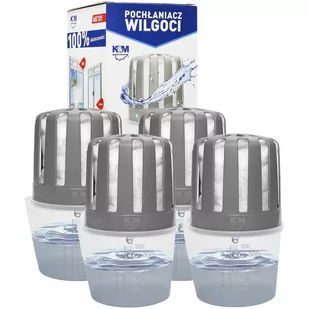 Osuszacz powietrza 4x Pochłaniacz wilgoci K&M z 4 wkładami 280g - Domowe osuszacze powietrza - miniaturka - grafika 1