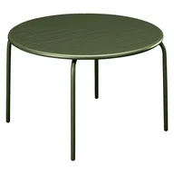 Stoły ogrodowe - Okrągły stół ogrodowy Ø 130 cm metalowy - Khaki - MIRMANDE od MYLIA - miniaturka - grafika 1