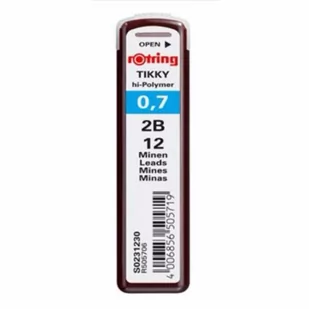 Rotring GRAFIT POLIMEROWY TIKKY 2B 0,7mm S0231230 - Wkłady do długopisów - miniaturka - grafika 1