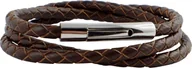Naszyjniki męskie - König Design skórzany naszyjnik skórzany pasek skórzana bransoletka 5 mm męski naszyjnik 17 cm - 100 cm pleciony, długość: 75 centymetrów, kolor: brązowy - miniaturka - grafika 1