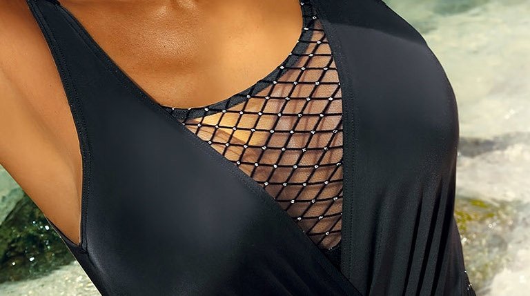 Self strój kąpielowy jednoczęściowy czarny 1006L22 rozmiar 3XL