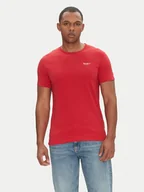 Koszulki męskie - Pepe Jeans T-Shirt Original Basic PM508212 Czerwony Slim Fit - miniaturka - grafika 1