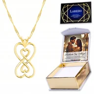 Naszyjniki - Złoty Naszyjnik 925 z Nieskończonością Znak Infinity Nieskończoność NADRUK - miniaturka - grafika 1