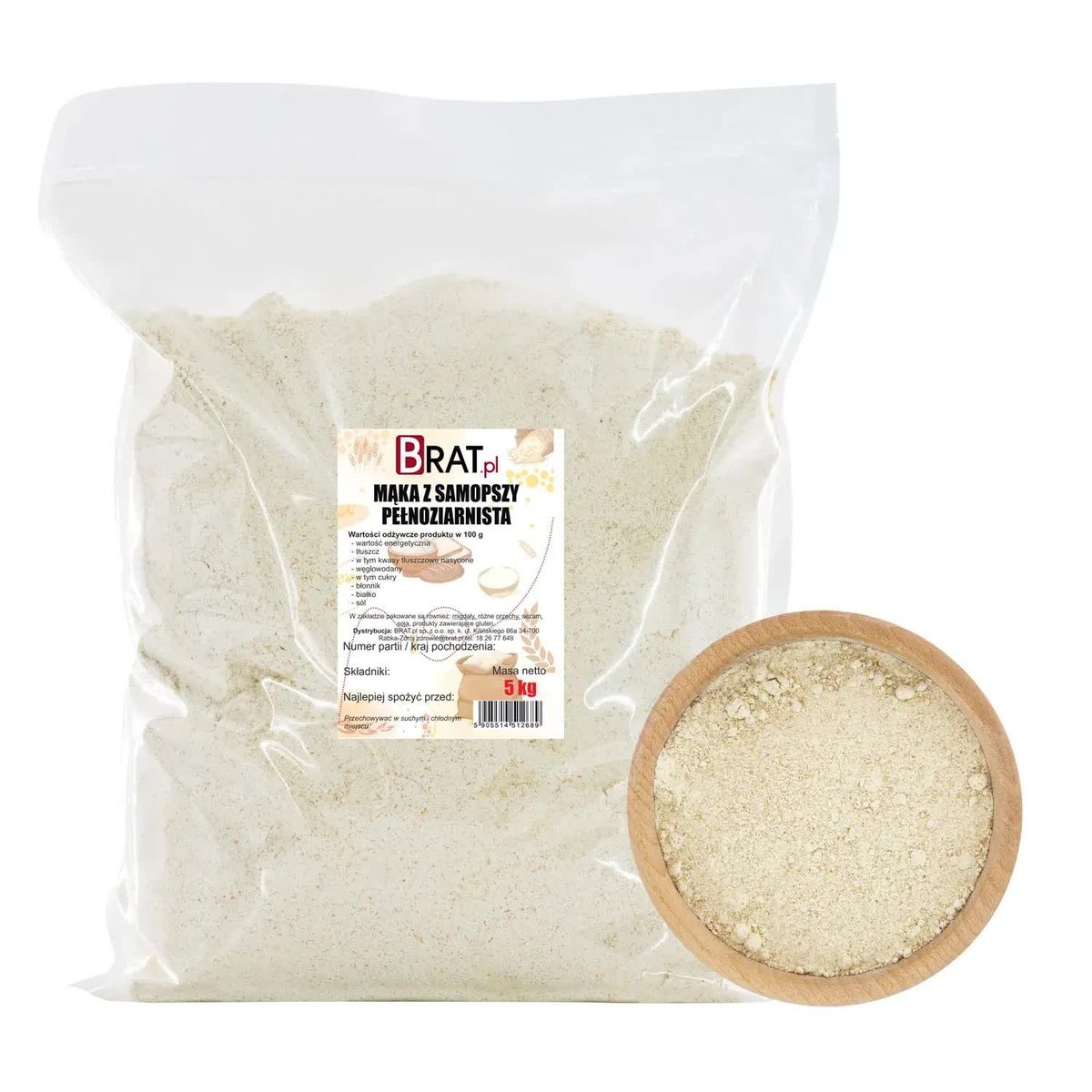 Mąka z samopszy pełnoziarnista 5kg