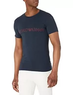Koszulki męskie - Emporio Armani Underwear Mega Logo T-shirt męski, granatowy, L, morski, L - miniaturka - grafika 1