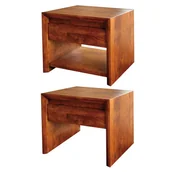 Szafki nocne - Szafka nocna M-FORM, M-FORM z półką, M-FORM z 2 szufladami : Kolor wybarwienia - Olcha naturalna, Szafka ekodom - Z półką I  I Raty - miniaturka - grafika 1